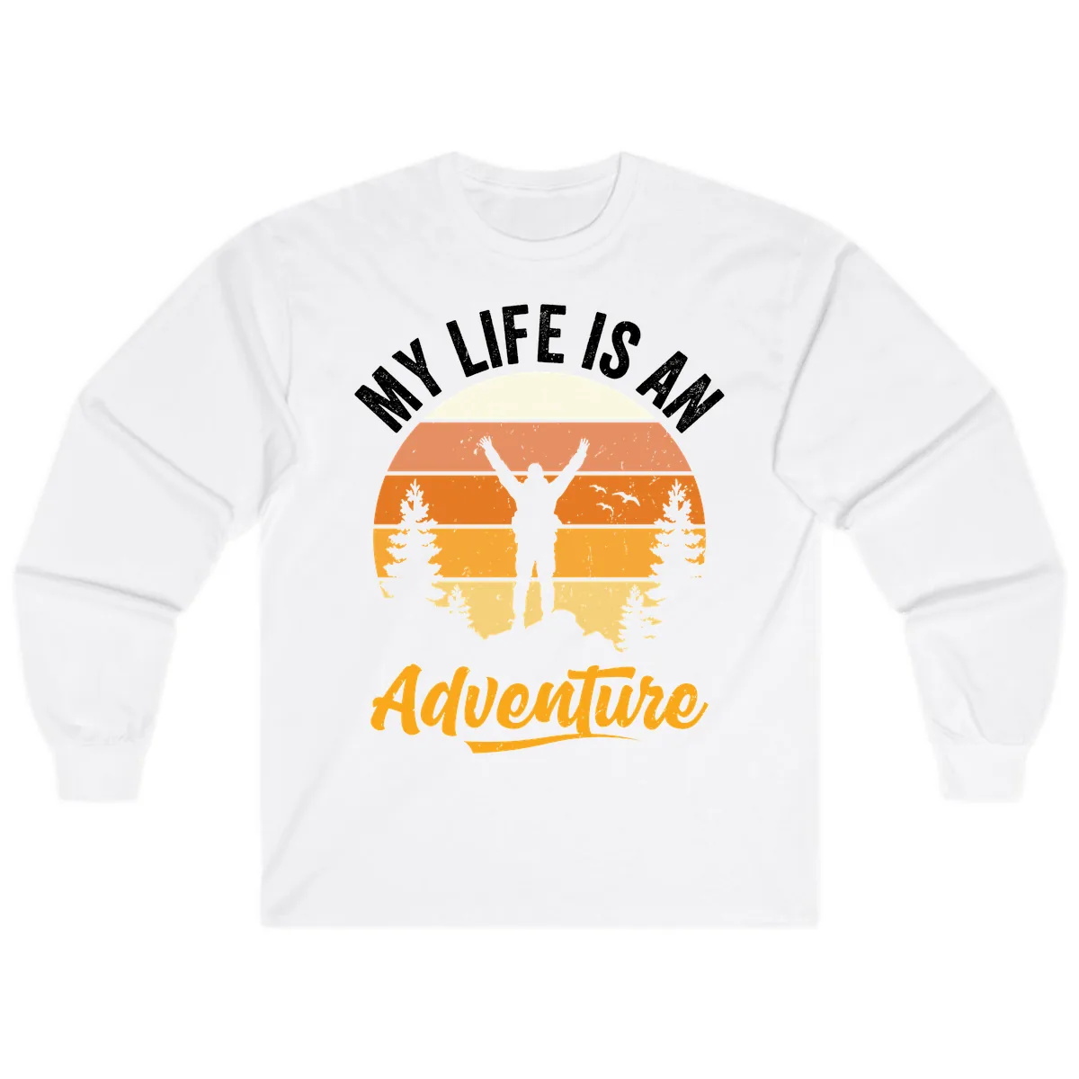 My Life Is An Adventure Long Sleeve in White
