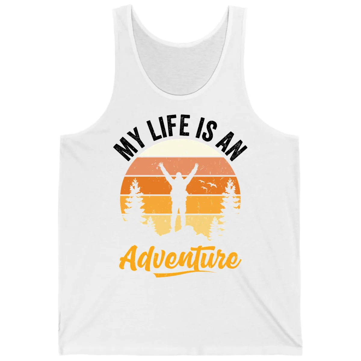 My Life Is An Adventure Tank in White