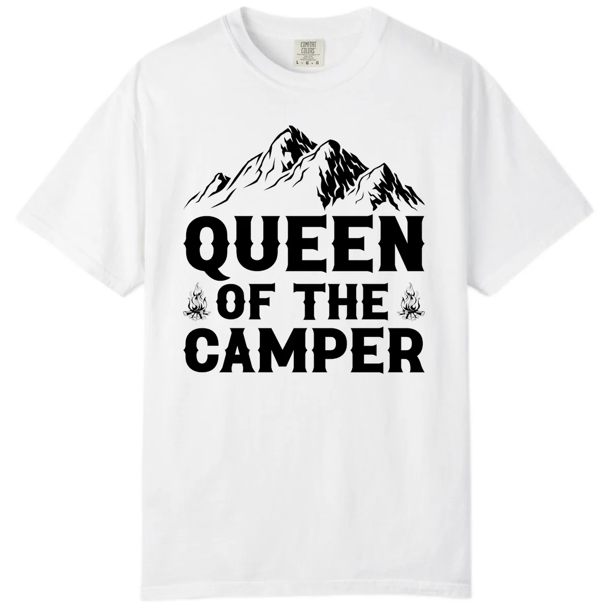 Queen Of The Camper Comfort Color in White