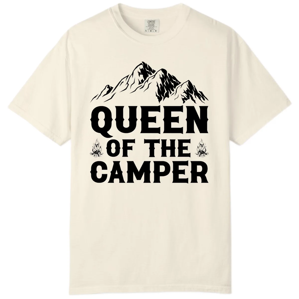 Queen Of The Camper Comfort Color in Ivory