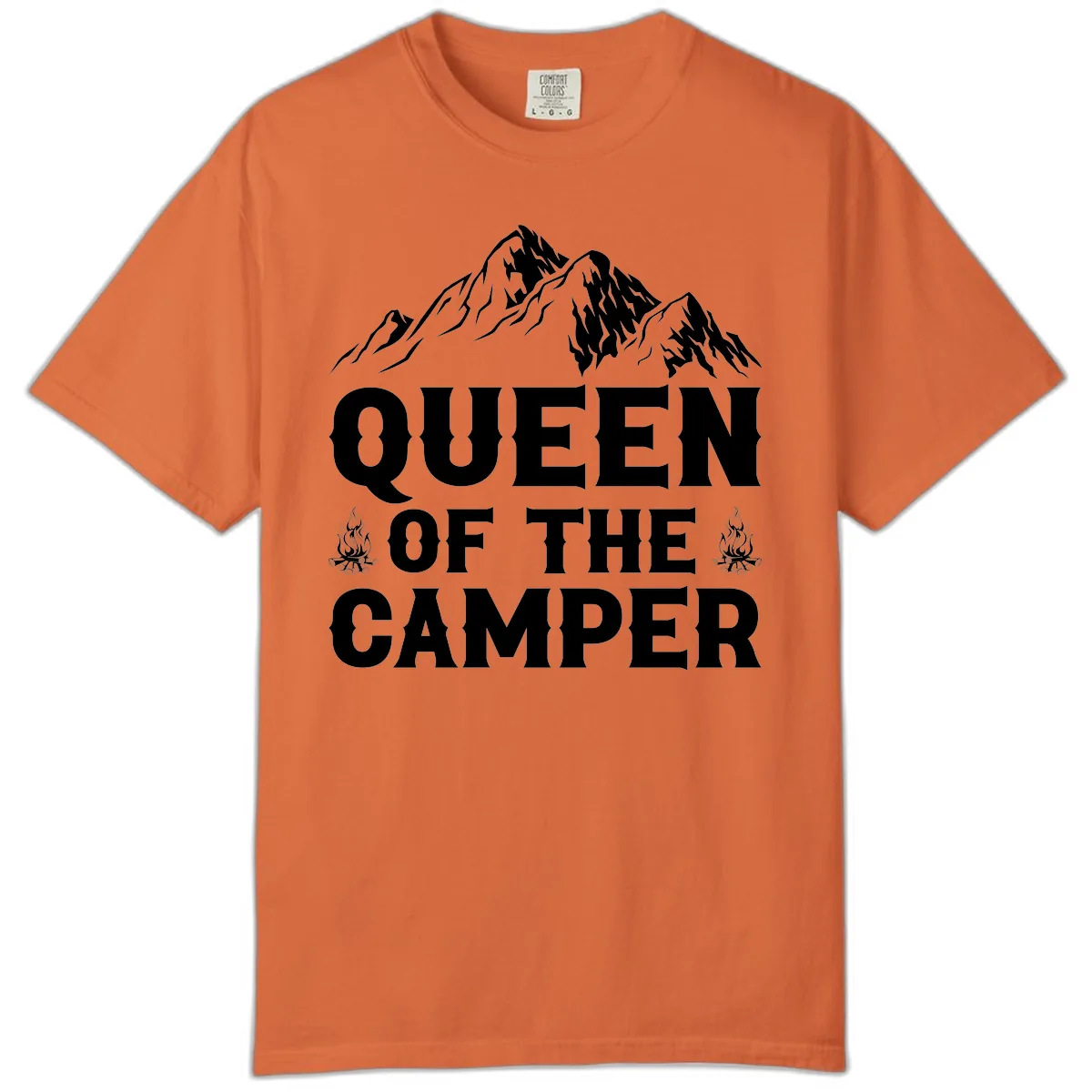 Queen Of The Camper Comfort Color in Burnt Orange