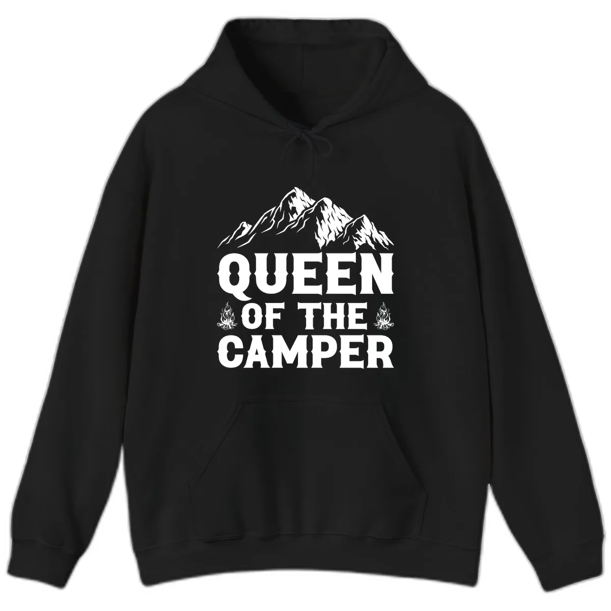 Queen Of The Camper Hoodie in Black