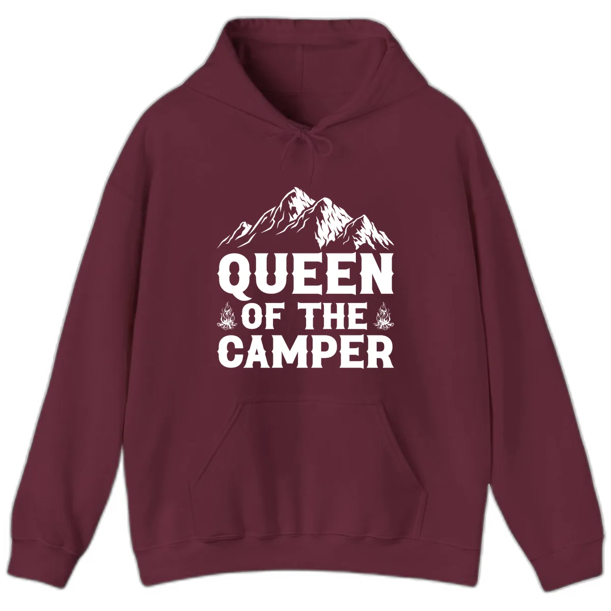 Queen Of The Camper Hoodie in Maroon