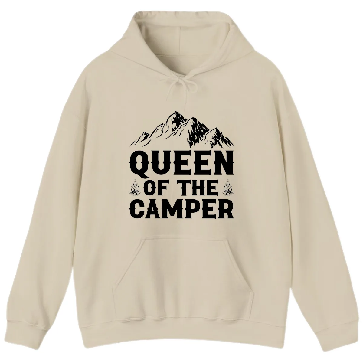 Queen Of The Camper Hoodie in Sand