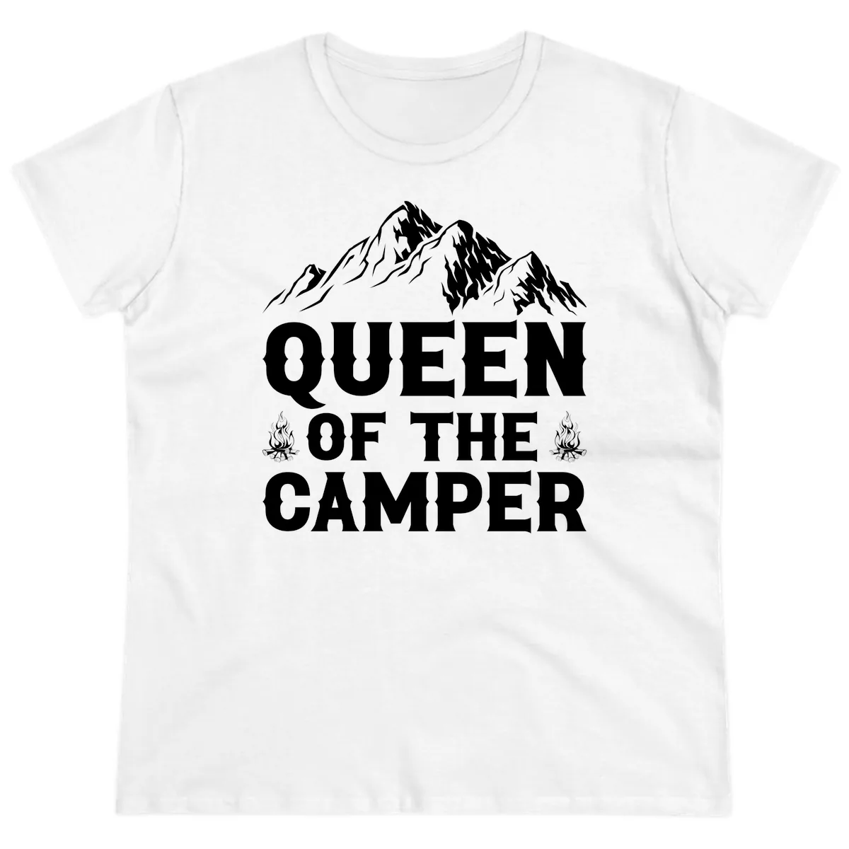 Queen Of The Camper Ladies Tee in White