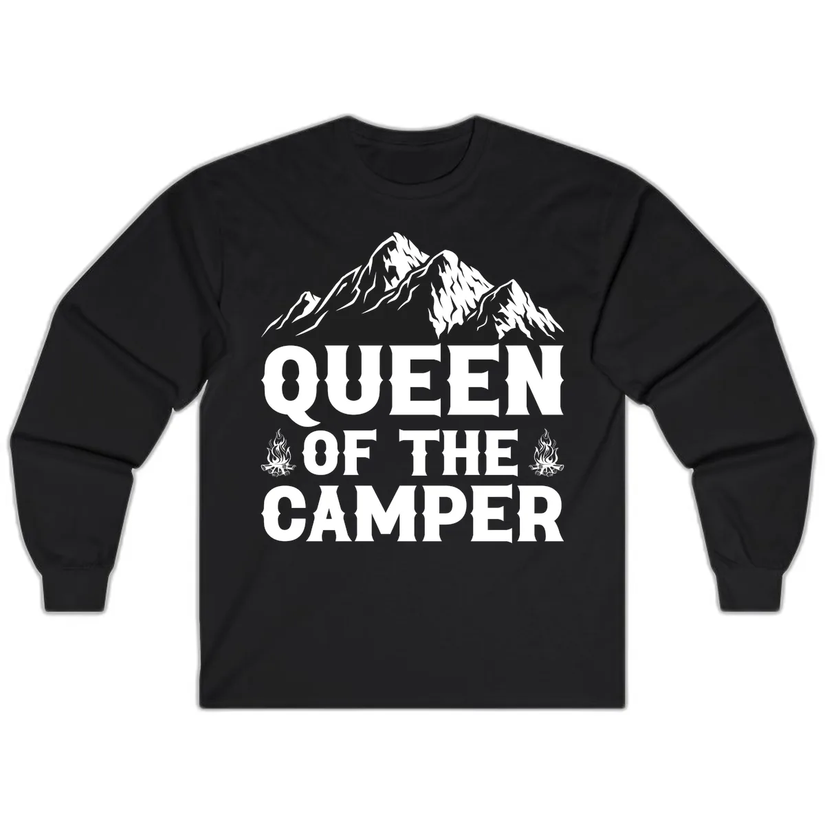 Queen Of The Camper Long Sleeve in Black