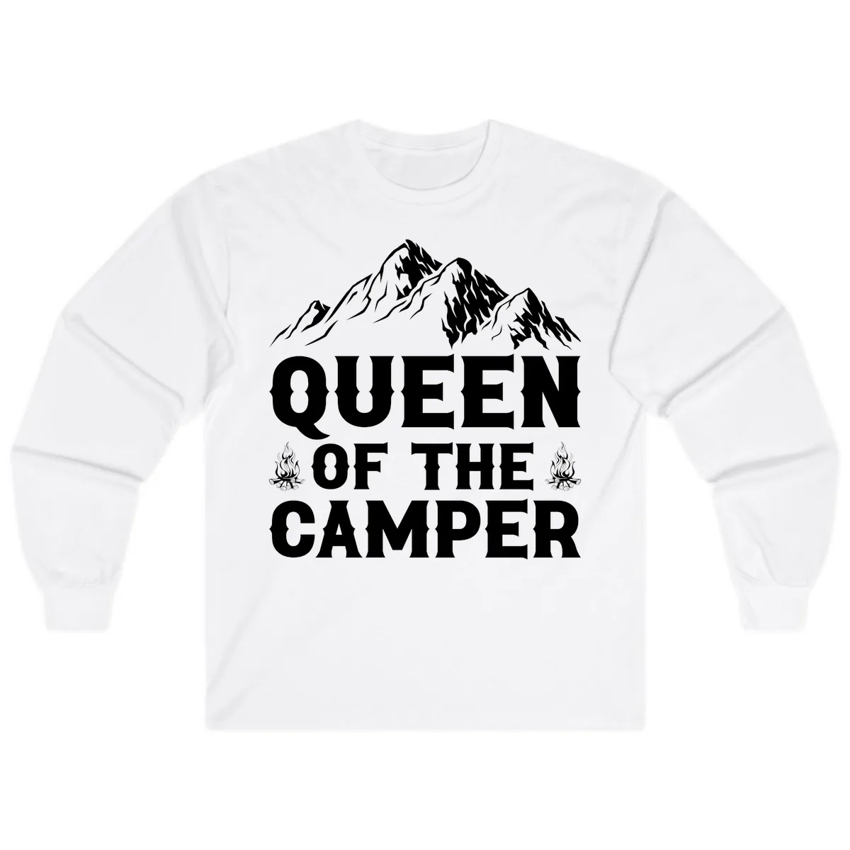 Queen Of The Camper Long Sleeve in White