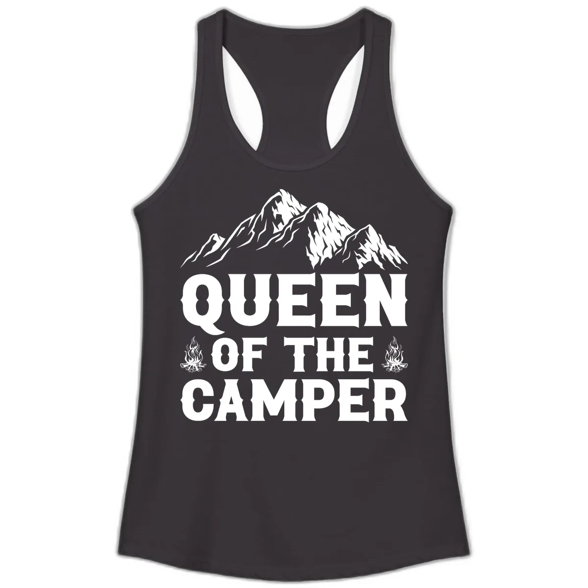 Queen Of The Camper Ladies Tank in Black