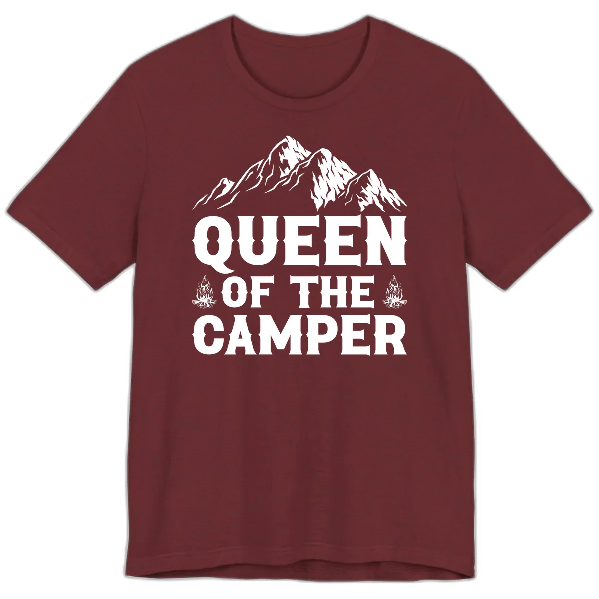 Queen Of The Camper Premium T-Shirt in Heather Cardinal