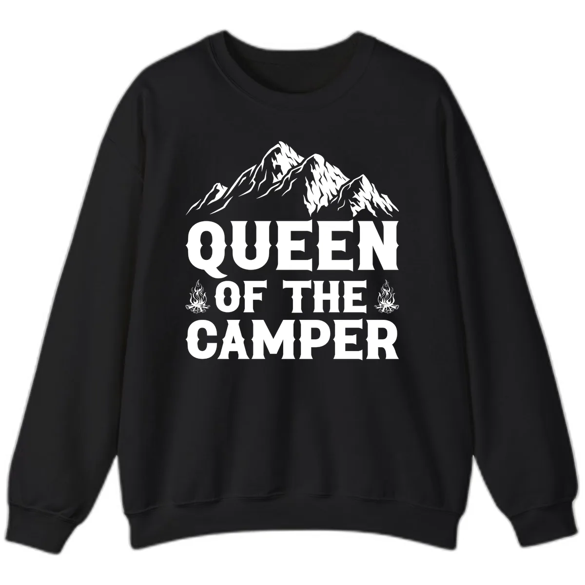 Queen Of The Camper Sweatshirt in Black