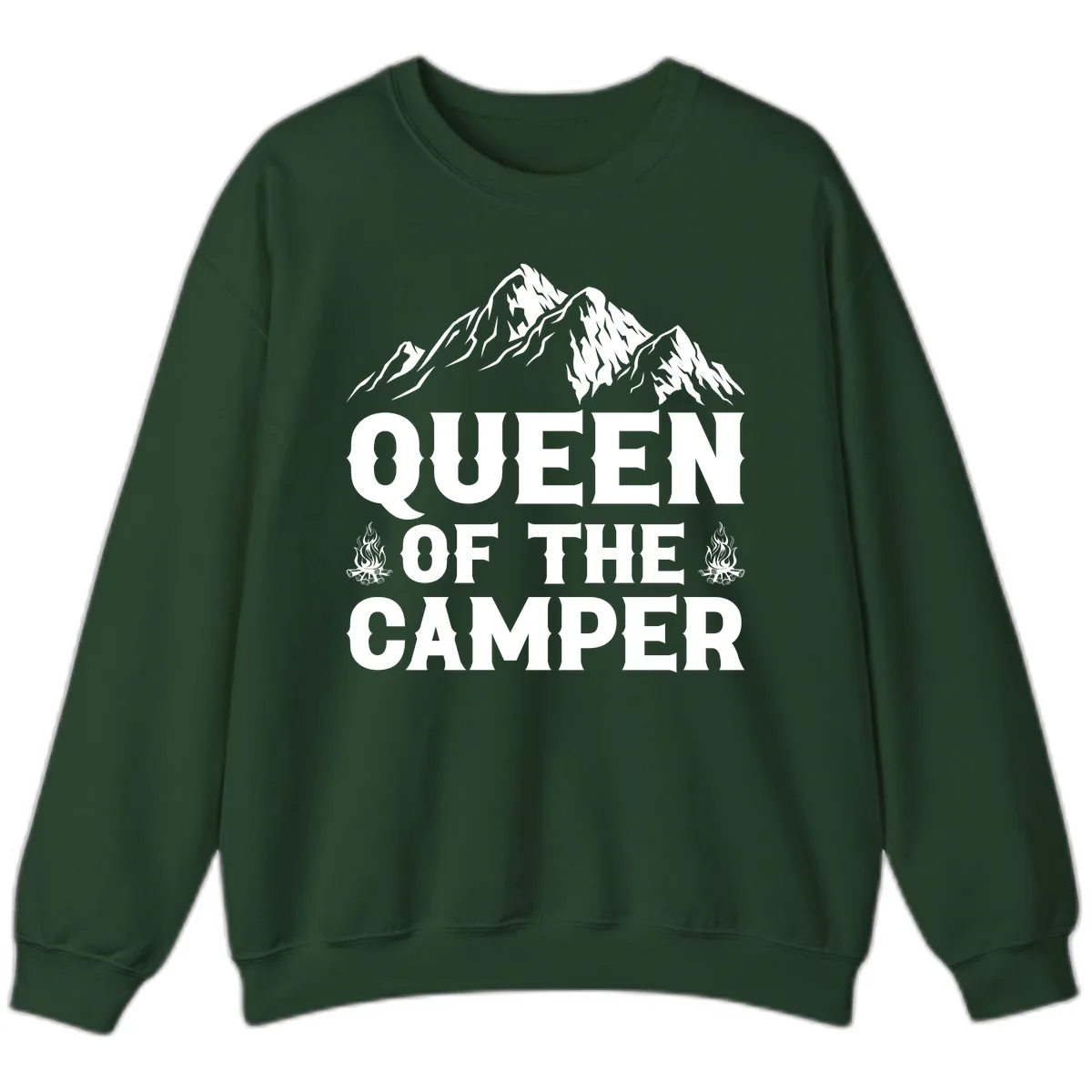 Queen Of The Camper Sweatshirt in Forest Green