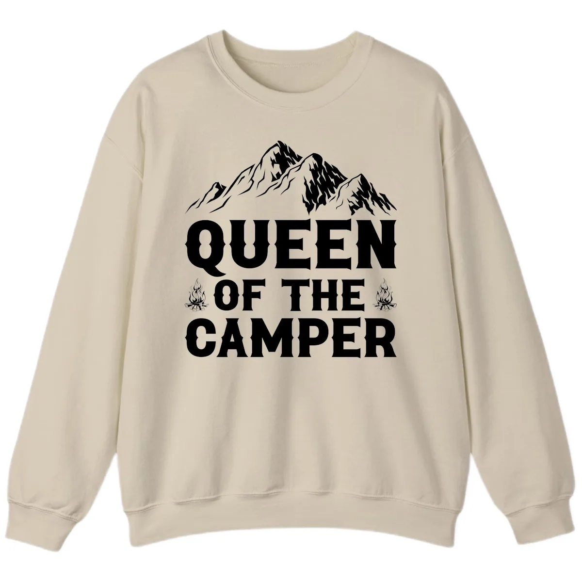 Queen Of The Camper Sweatshirt in Sand