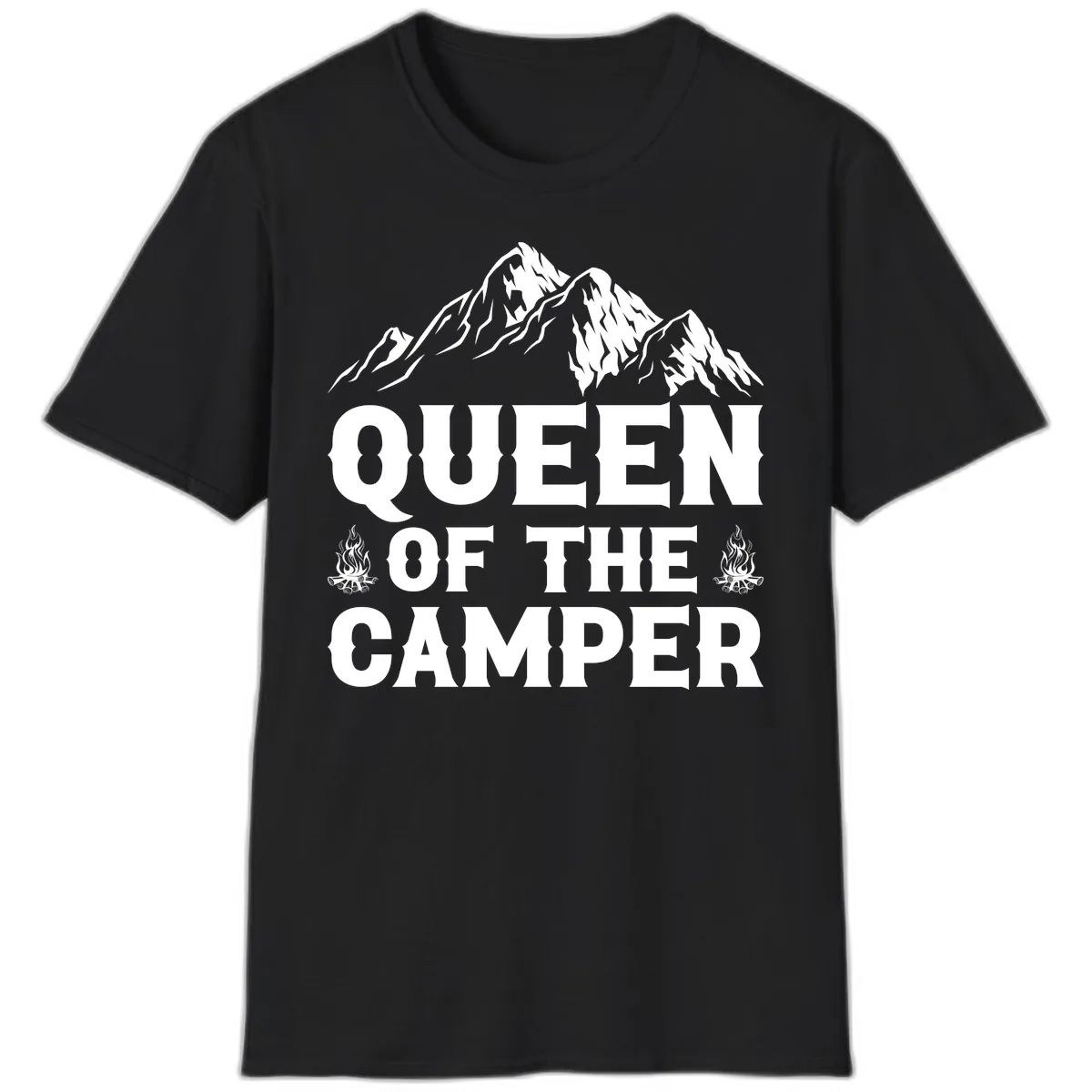 Queen Of The Camper T-Shirt in Black