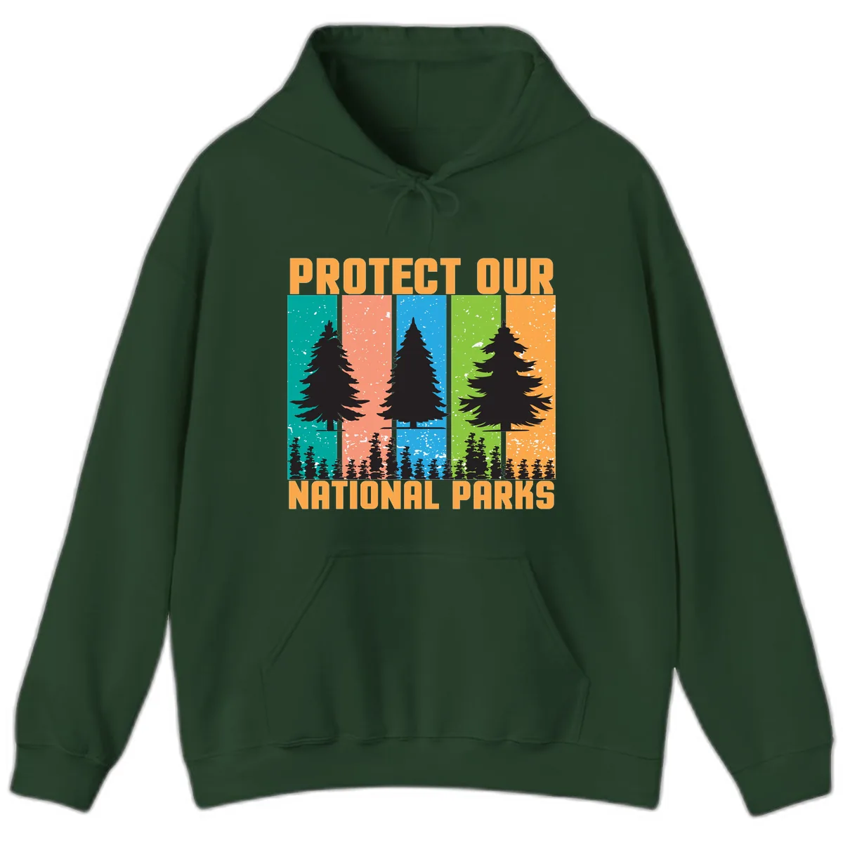 Protect Our National Parks Hoodie in Forest Green