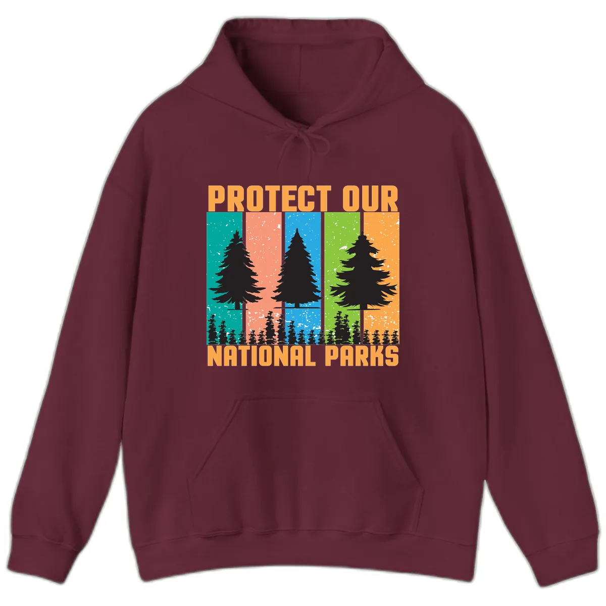 Protect Our National Parks Hoodie in Maroon