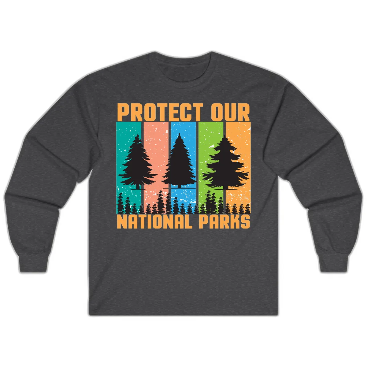 Protect Our National Parks Long Sleeve in Dark Heather