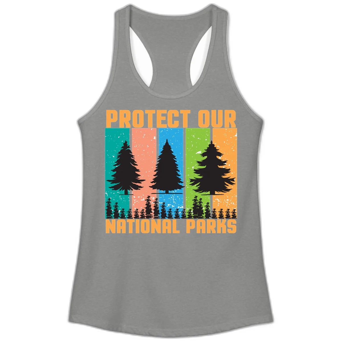 Protect Our National Parks Ladies Tank in Heather Grey