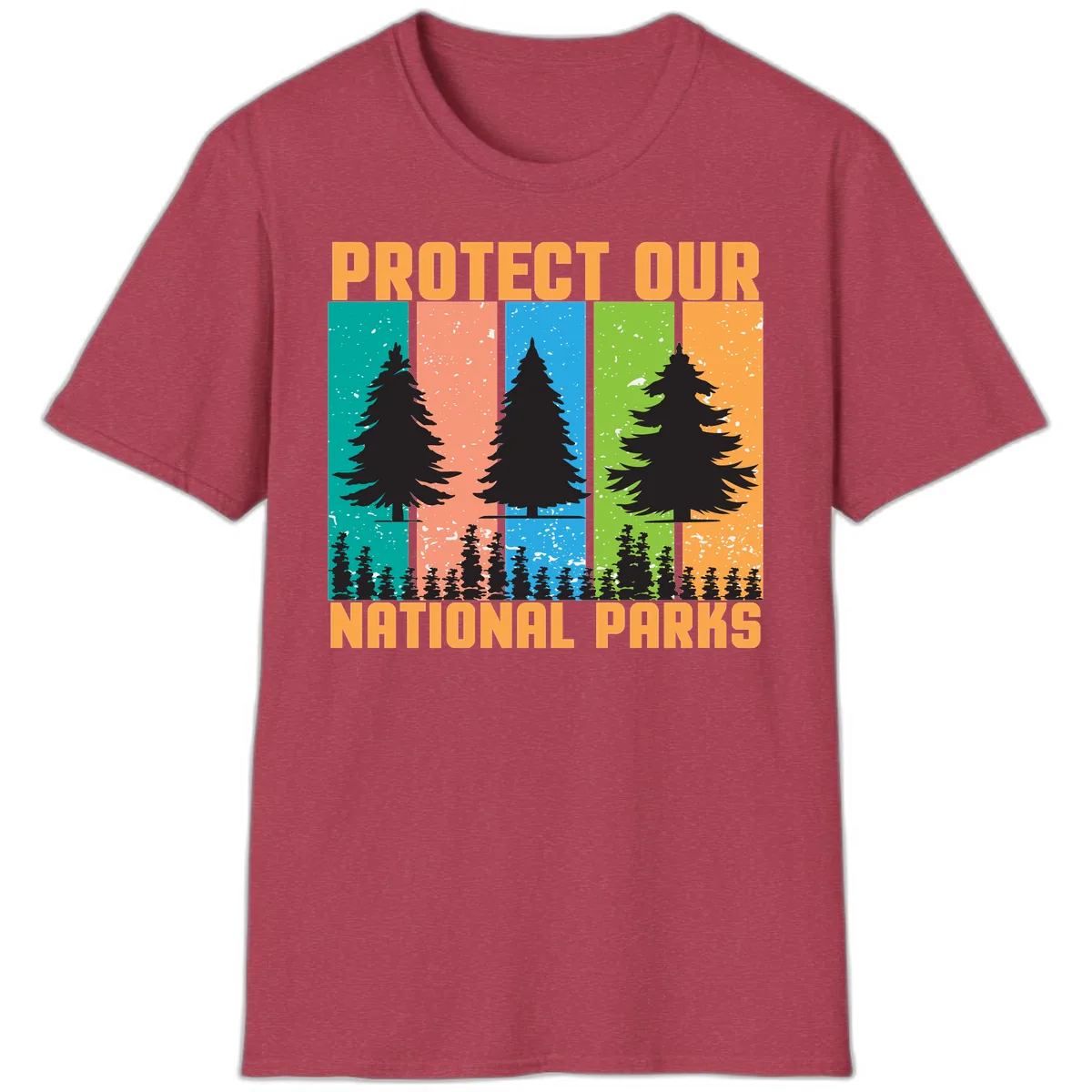 Protect Our National Parks T-Shirt in Heather Cardinal
