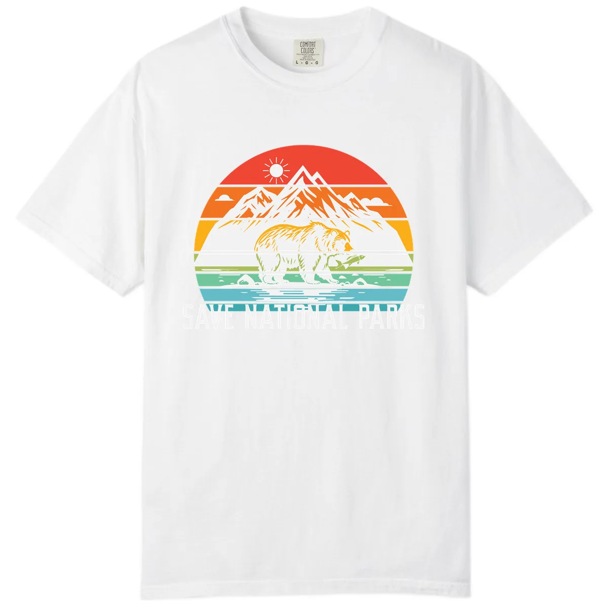 Save National Parks Layered Landscape Comfort Color in White
