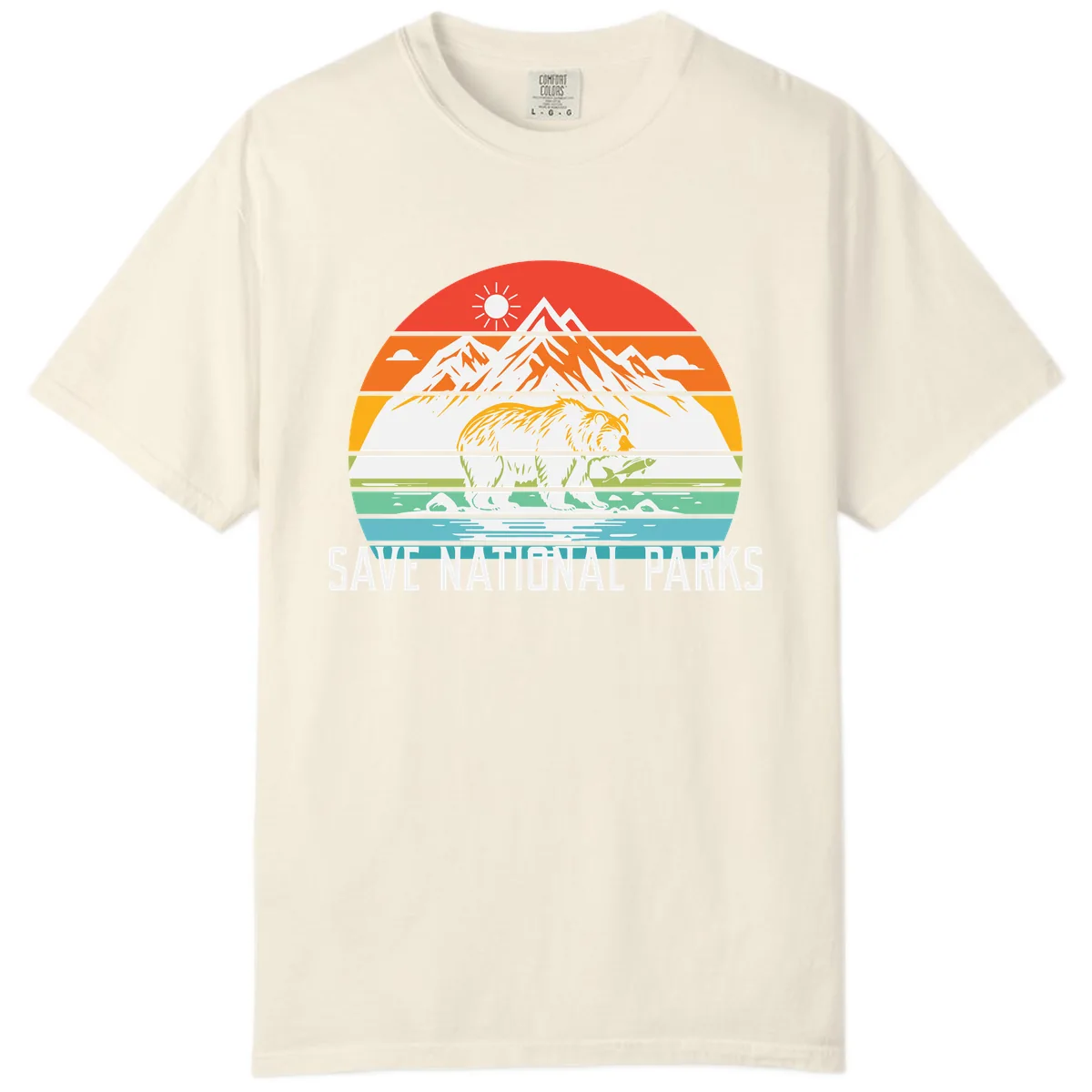 Save National Parks Layered Landscape Comfort Color in Ivory