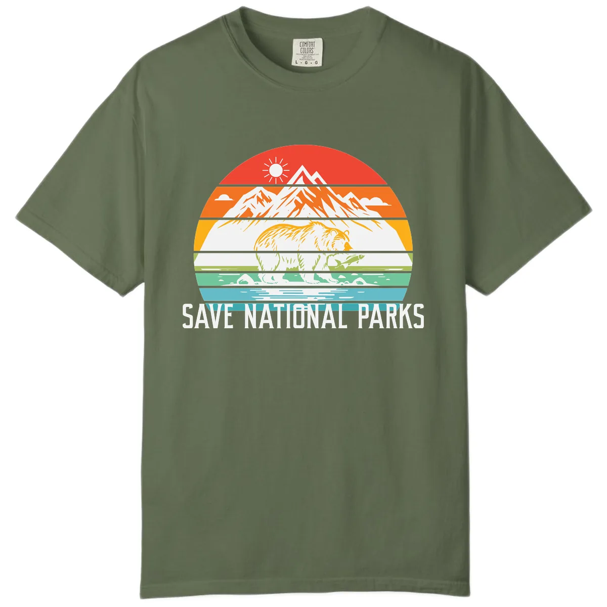 Save National Parks Layered Landscape Comfort Color in Sage