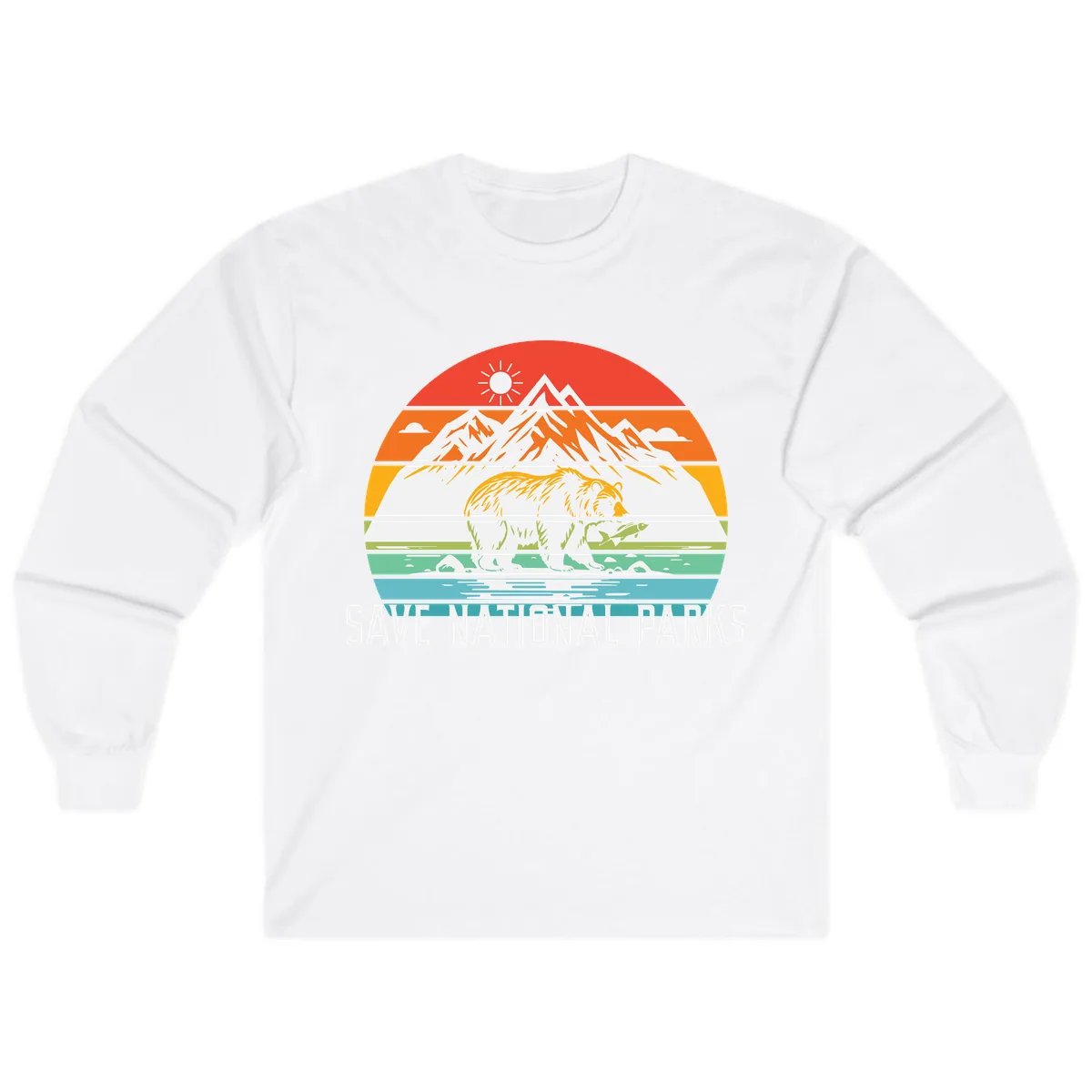 Save National Parks Layered Landscape Long Sleeve in White