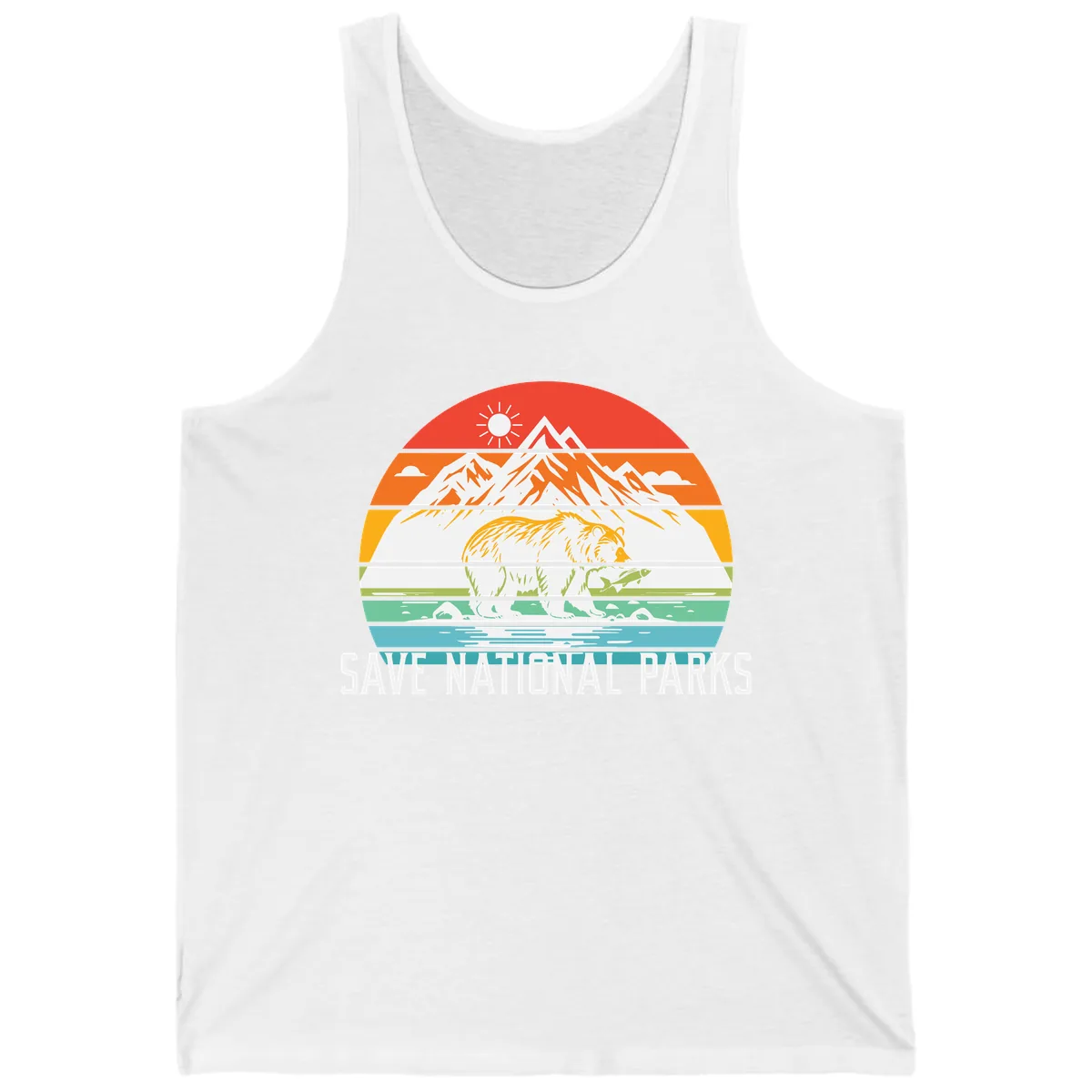 Save National Parks Layered Landscape Tank in White