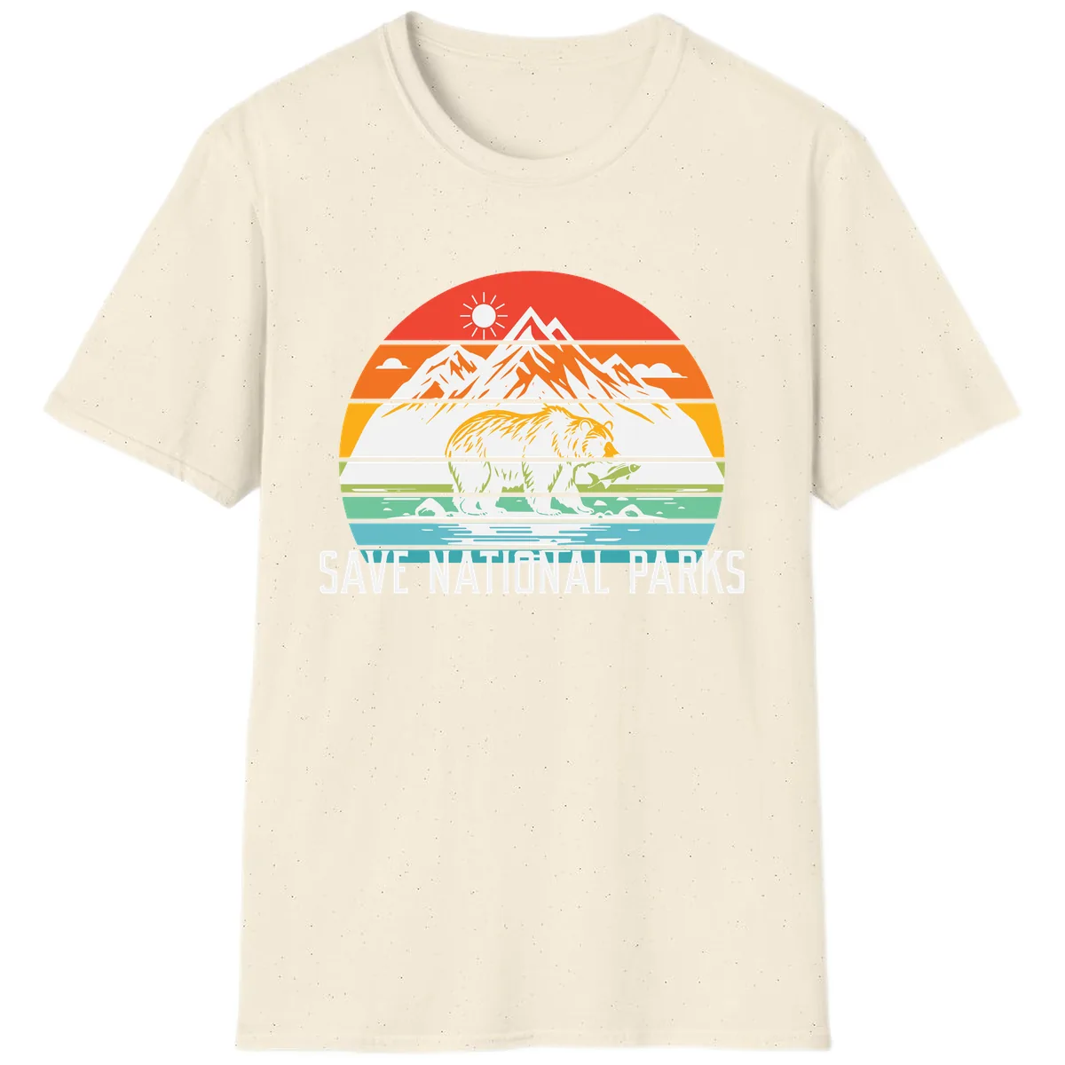 Save National Parks Layered Landscape T-Shirt in Natural