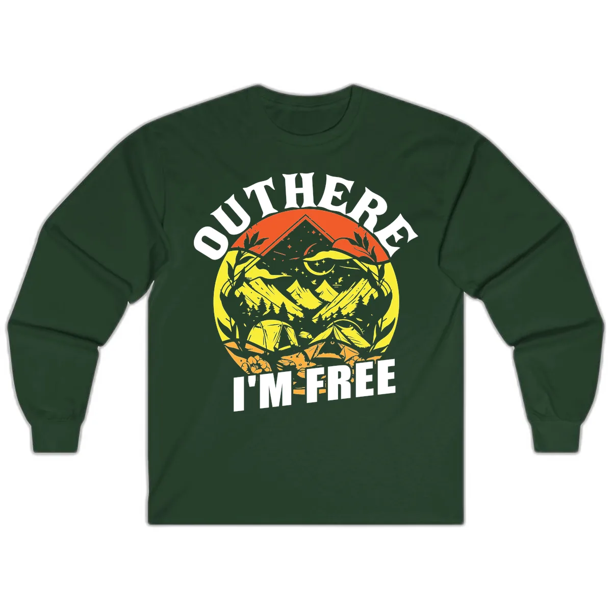 Outer Limits I'm Free Long Sleeve in Forest Green