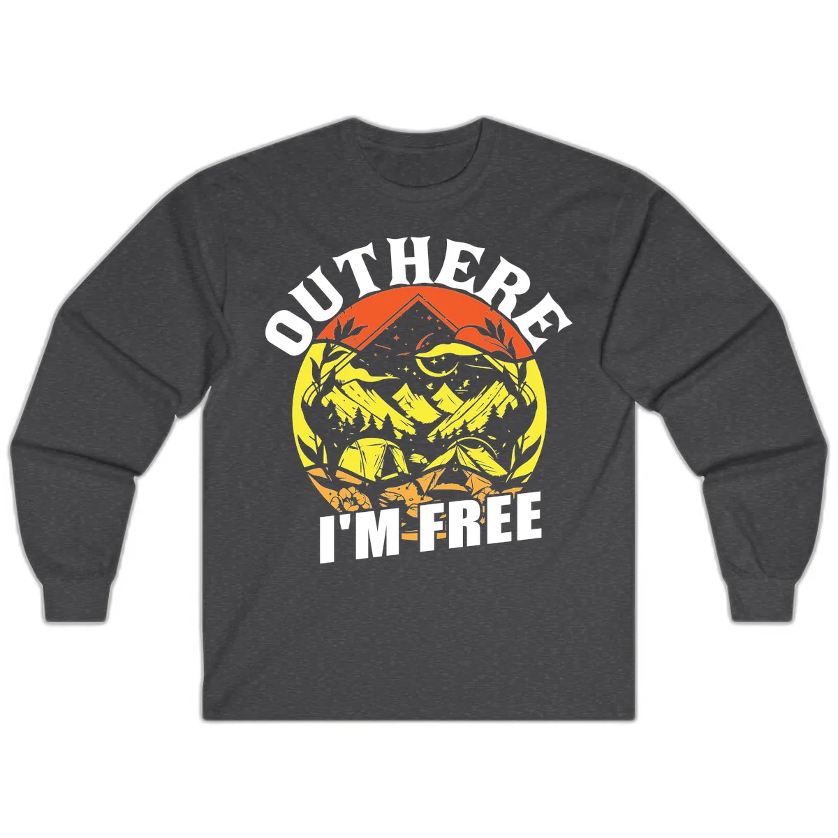 Outer Limits I'm Free Long Sleeve in Dark Heather
