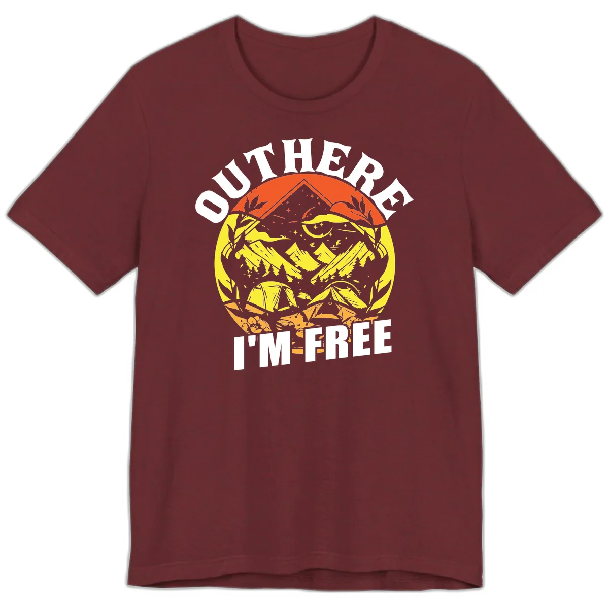 Outer Limits I'm Free Premium T-Shirt in Heather Cardinal