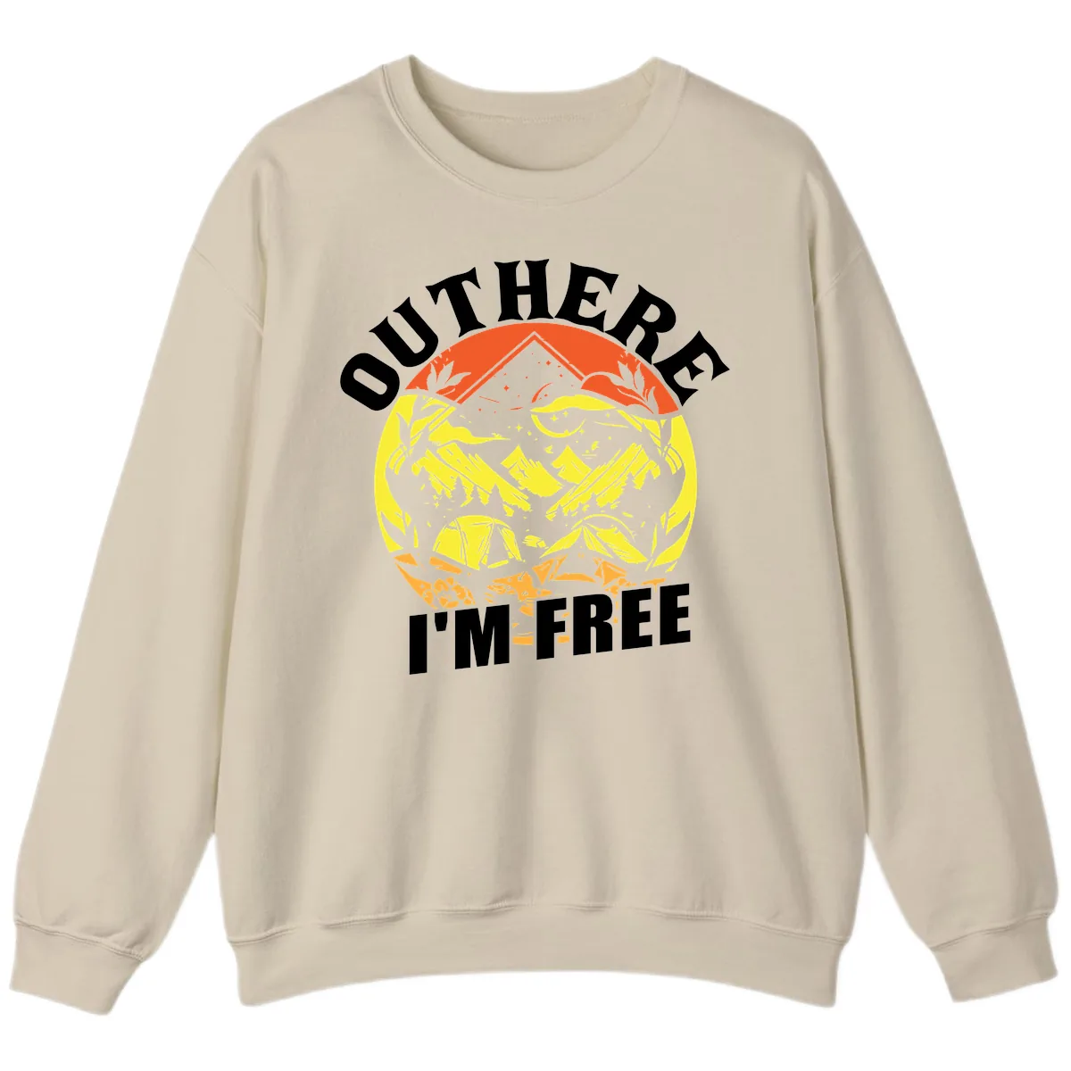 Outer Limits I'm Free Sweatshirt in Sand