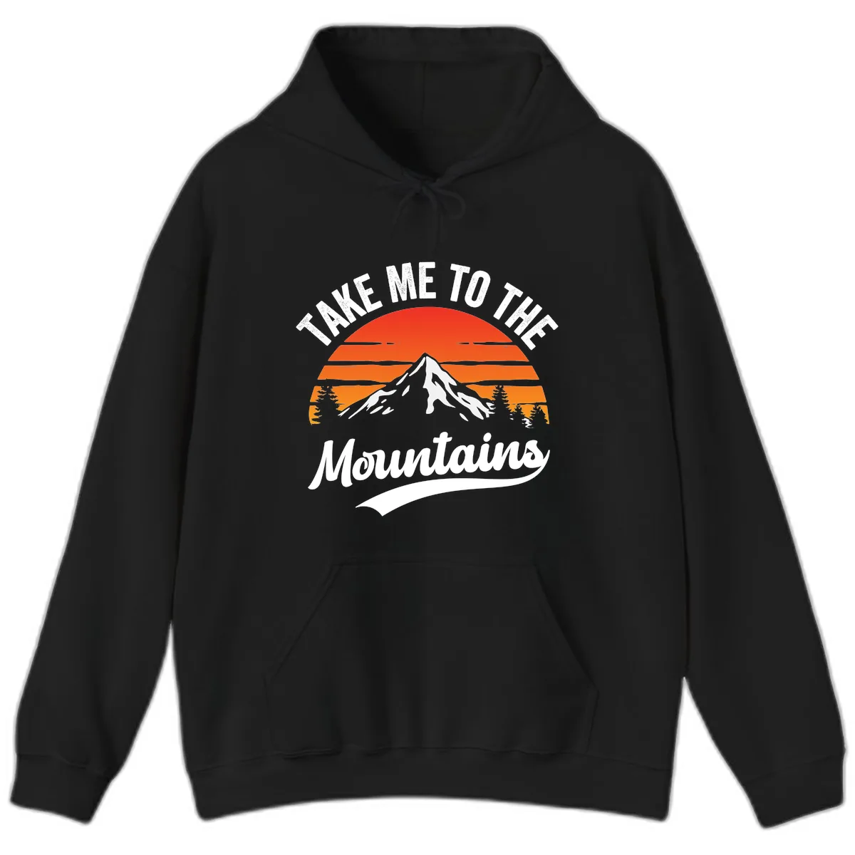Take Me To The Mountains Hoodie in Black