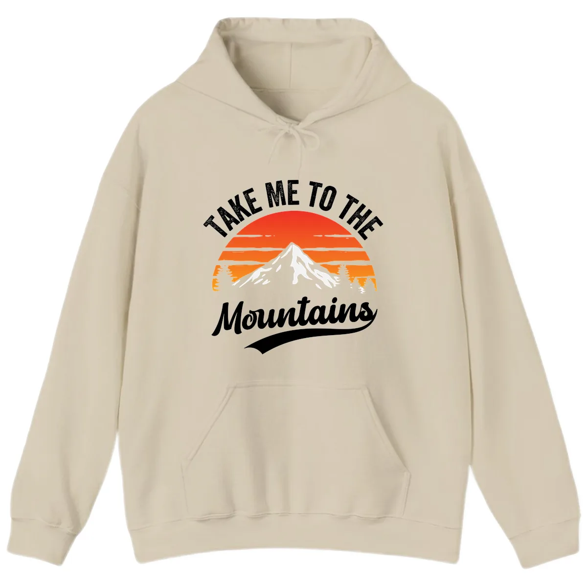 Take Me To The Mountains Hoodie in Sand