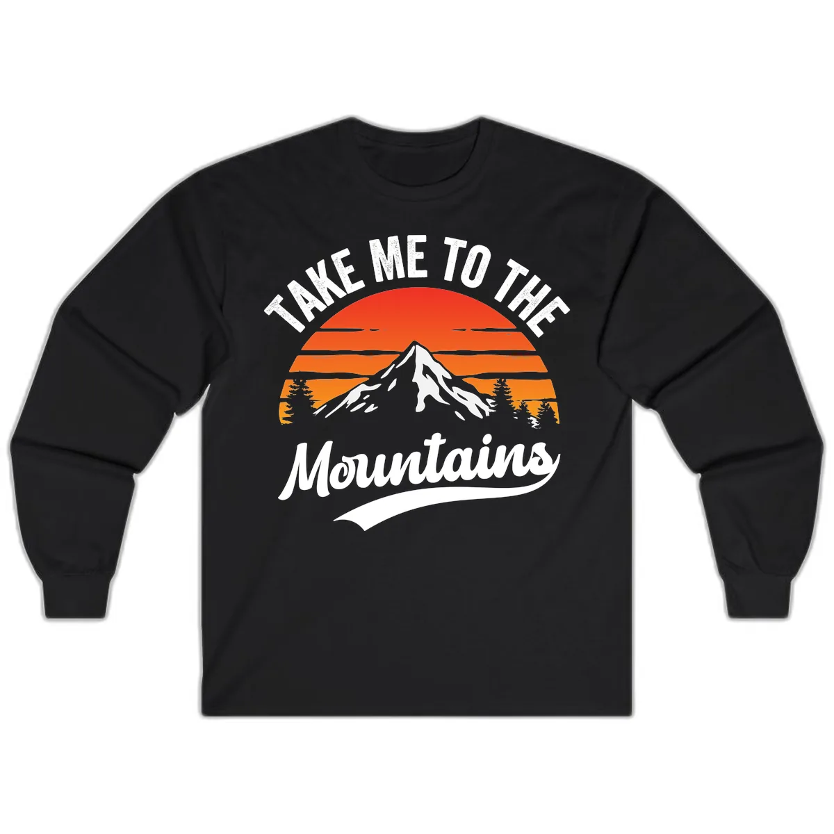 Take Me To The Mountains Long Sleeve in Black