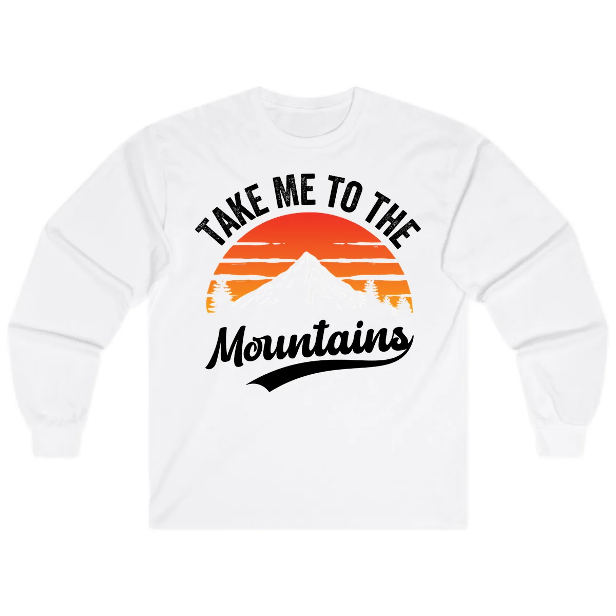 Take Me To The Mountains Long Sleeve in White
