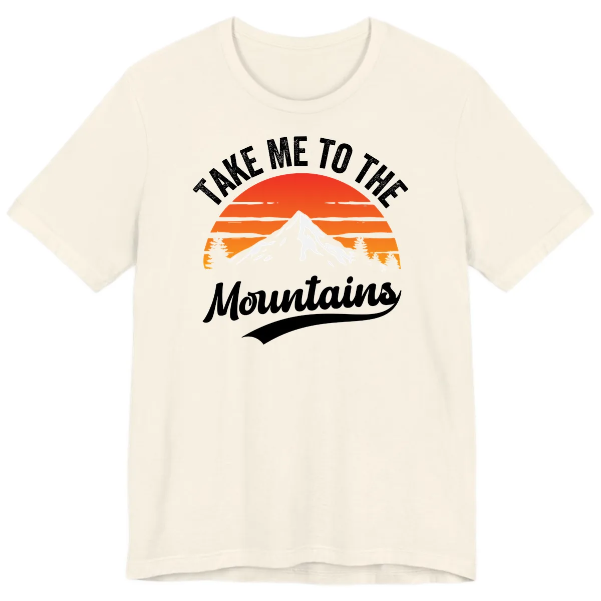 Take Me To The Mountains Premium T-Shirt in Natural