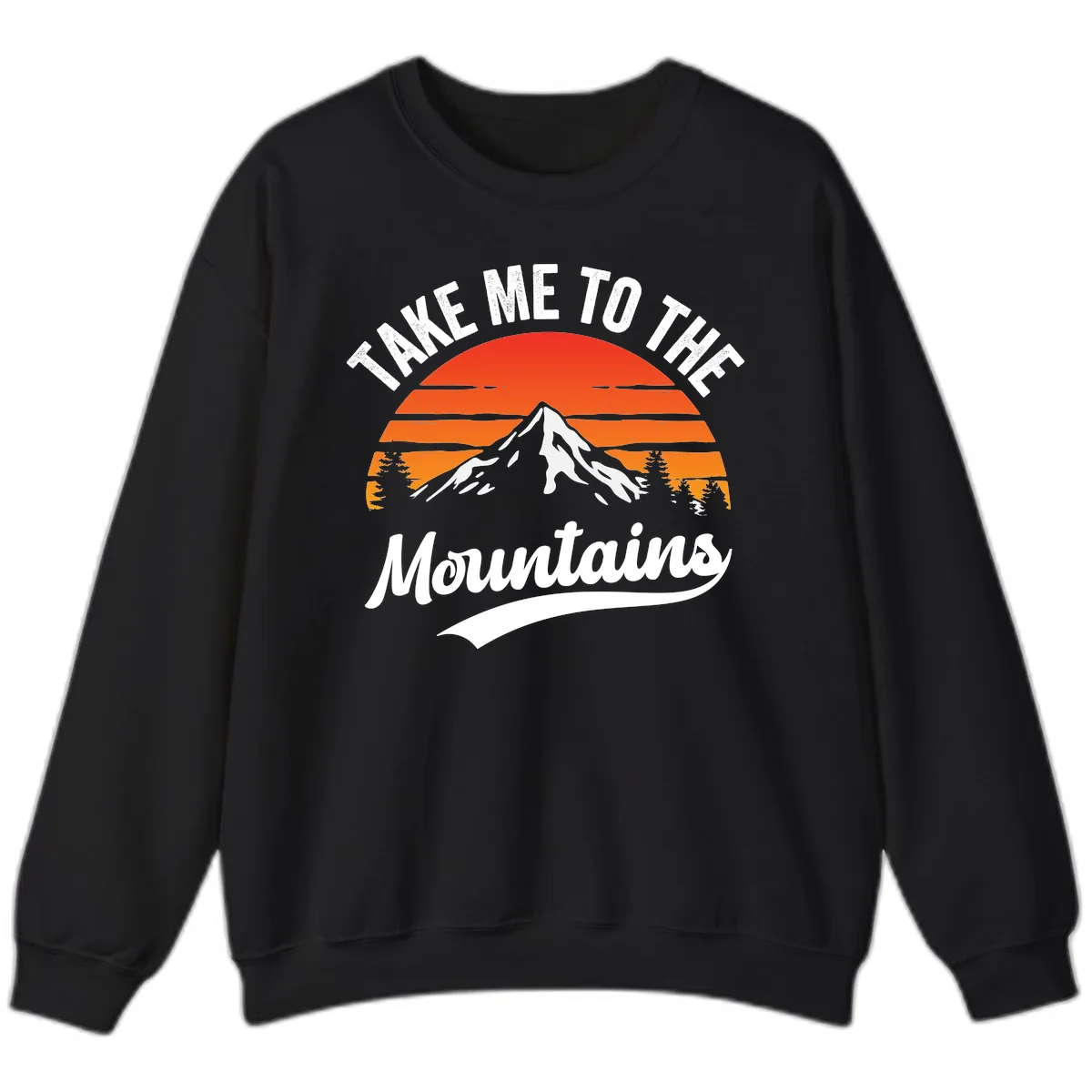 Take Me To The Mountains Sweatshirt in Black