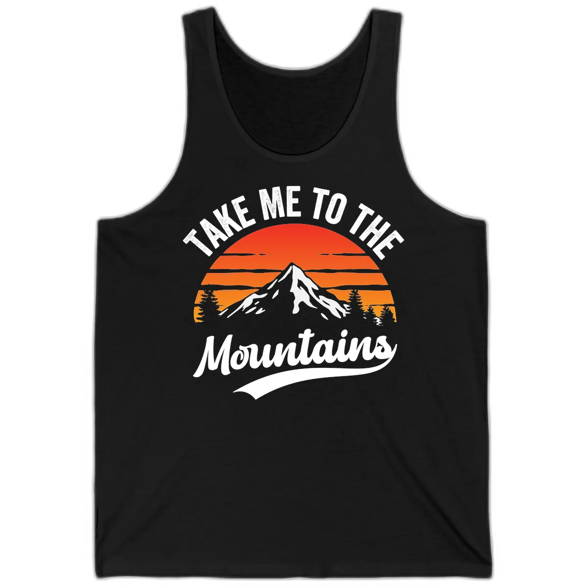 Take Me To The Mountains Tank in Black