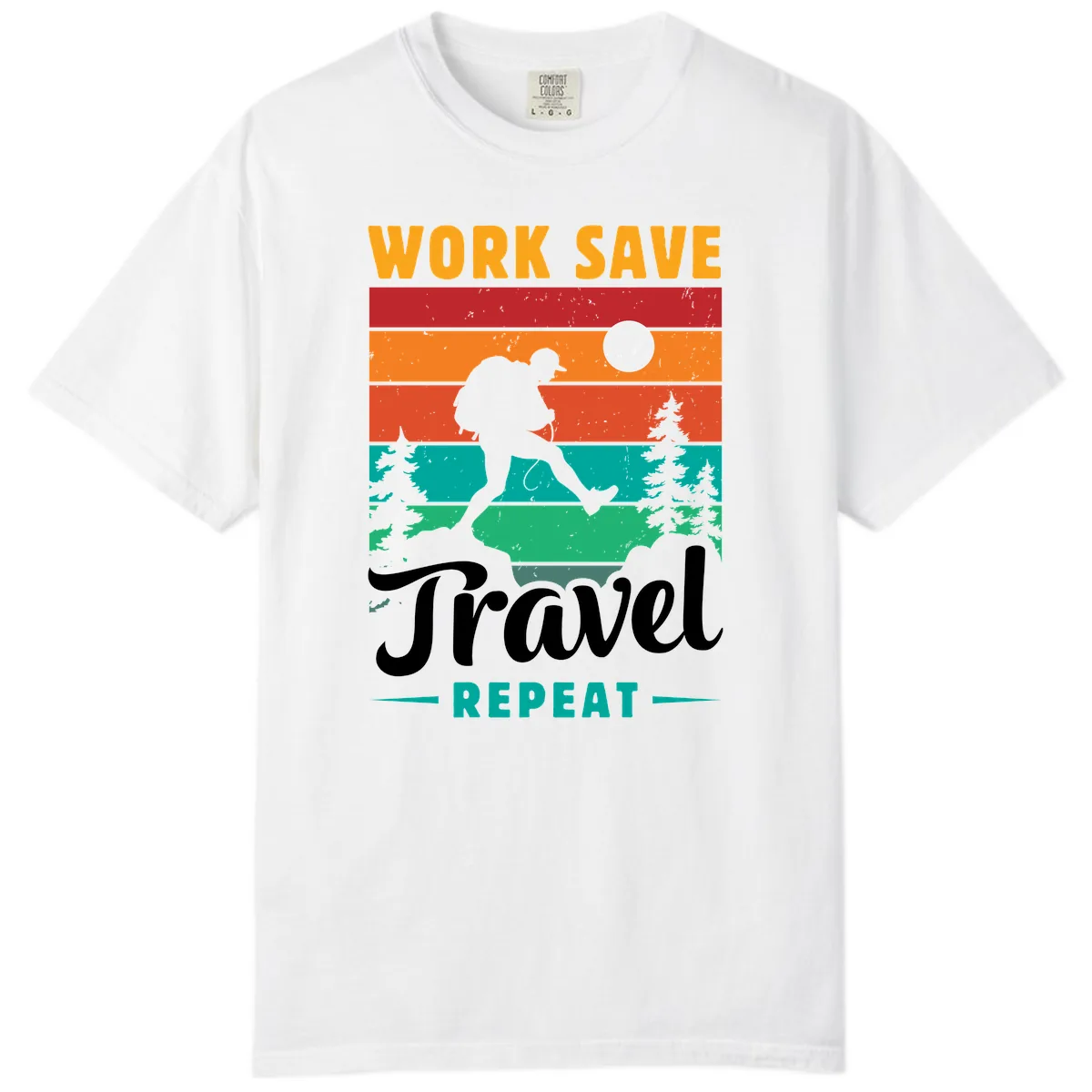 Work Save Travel Repeat Comfort Color in White