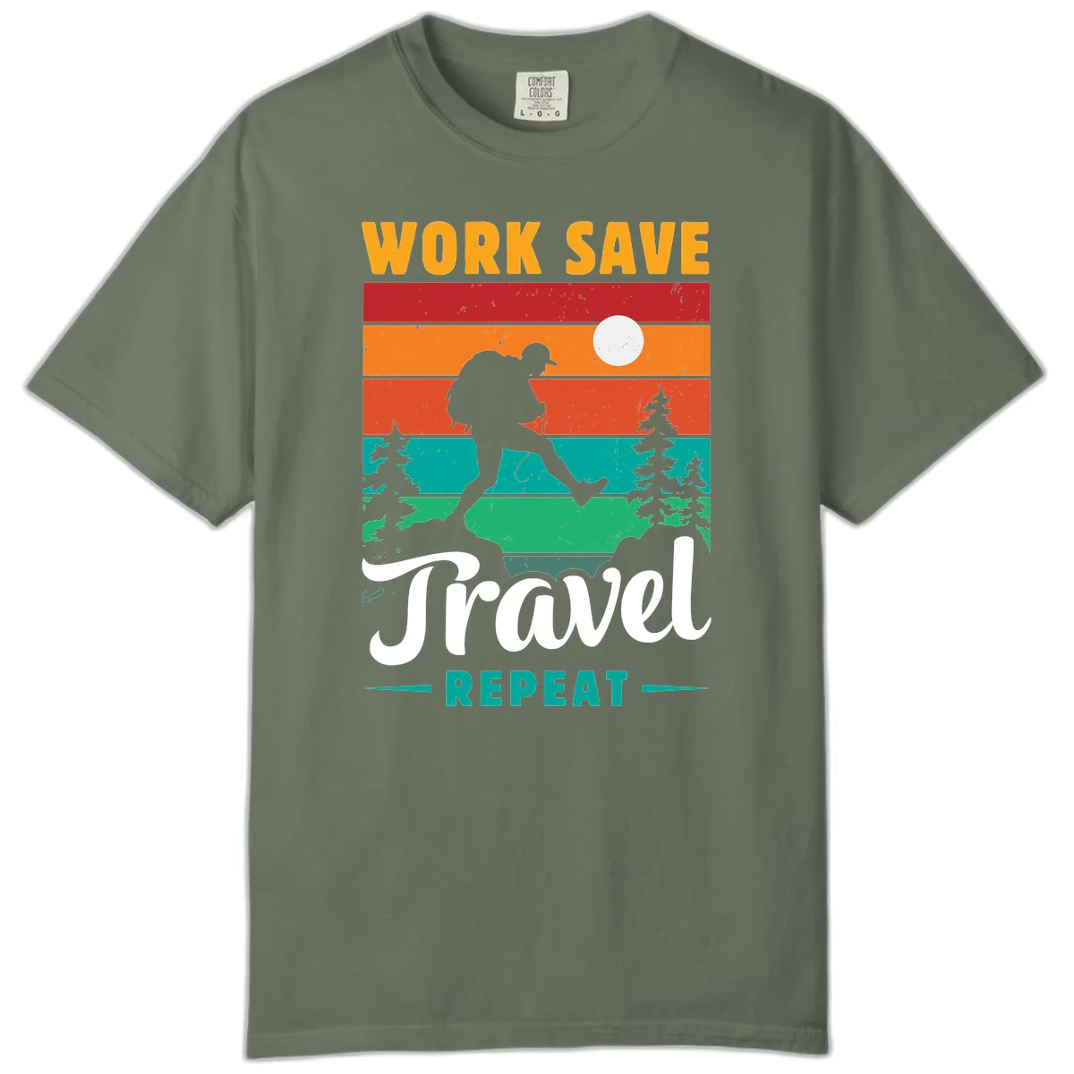 Work Save Travel Repeat Comfort Color in Moss