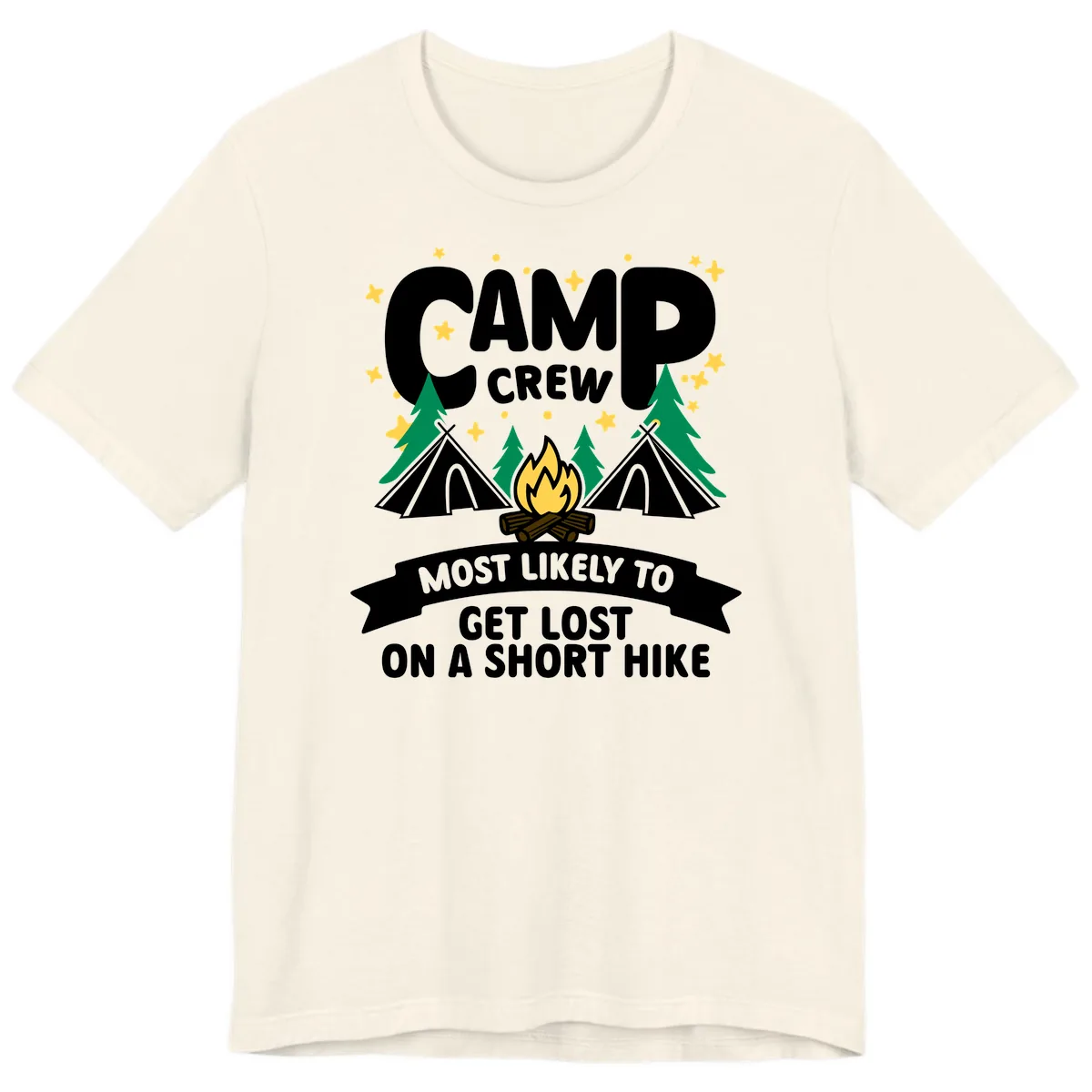 Camp Crew Most Likely To Get Lost Premium T-Shirt in Natural
