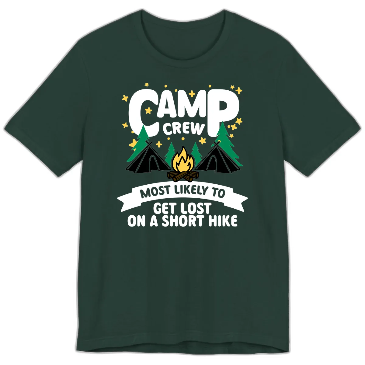 Camp Crew Most Likely To Get Lost Premium T-Shirt in Forest