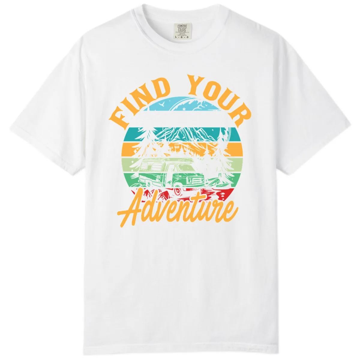 Find Your Adventure Camper Van Comfort Color in White