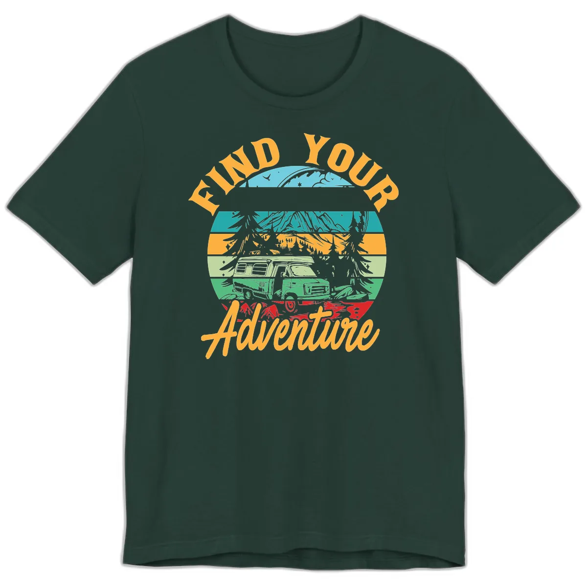 Find Your Adventure Camper Van Premium T-Shirt in Forest