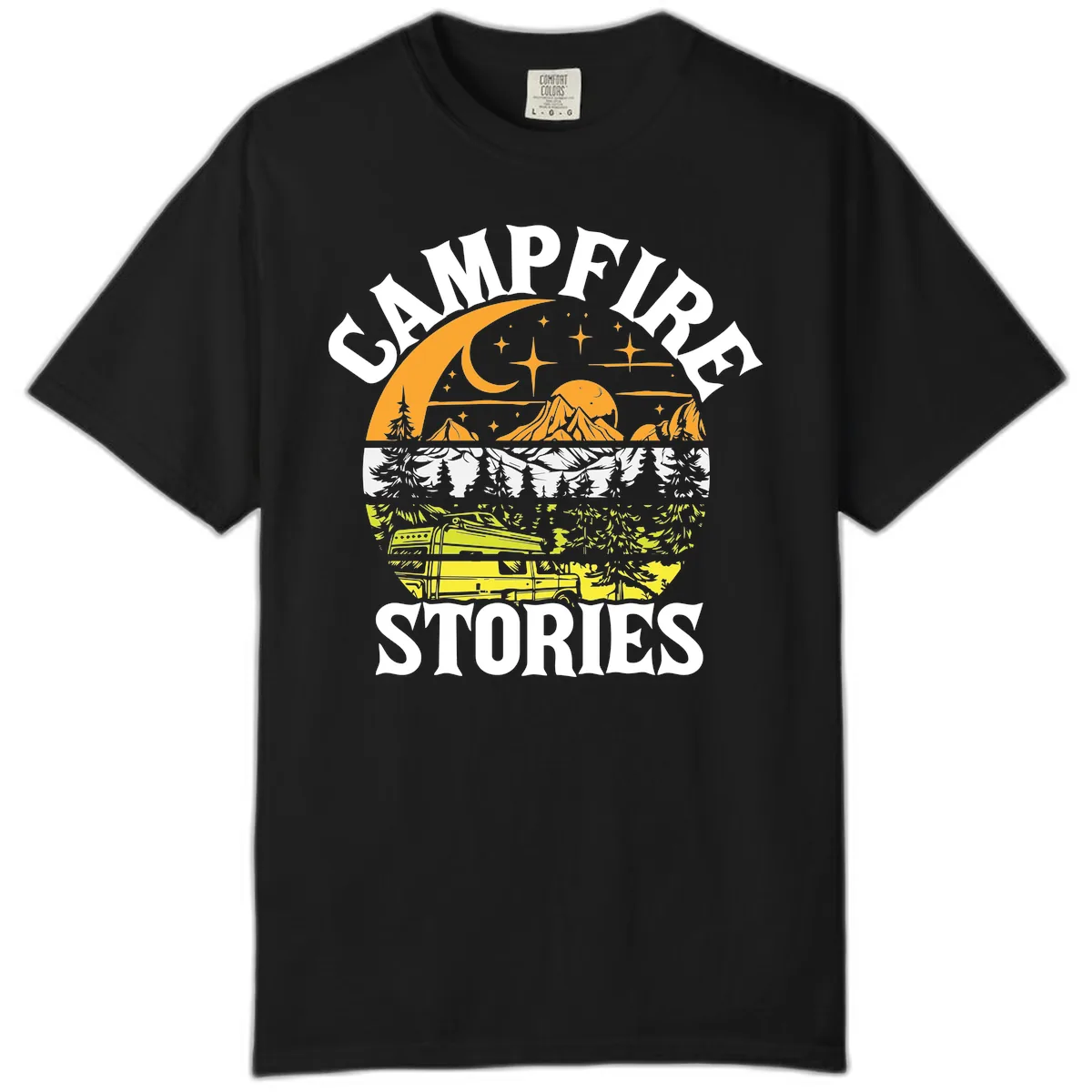 Campfire Stories Night Sky Comfort Color in Black
