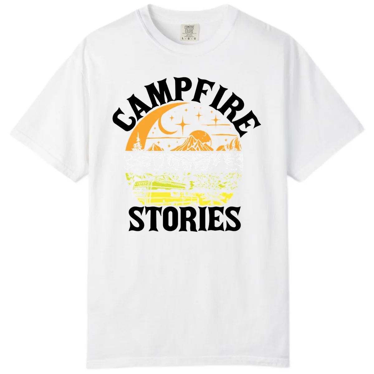 Campfire Stories Night Sky Comfort Color in White