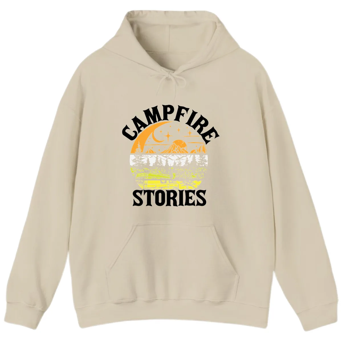 Campfire Stories Night Sky Hoodie in Sand