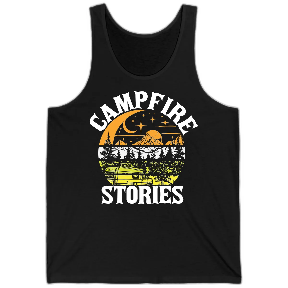 Campfire Stories Night Sky Tank in Black