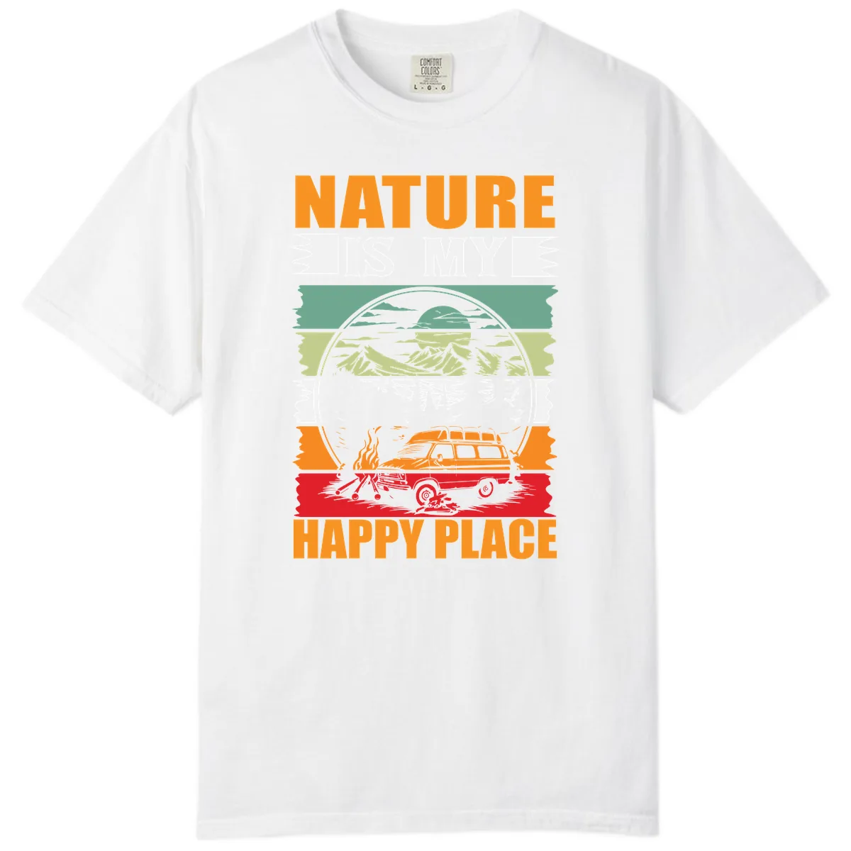 Nature Is My Happy Place Comfort Color in White